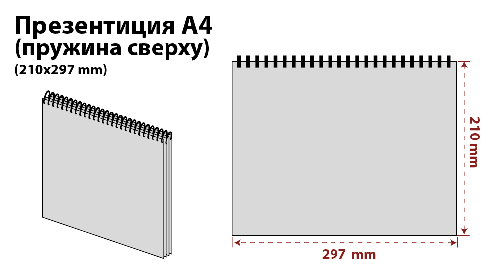 Презентация распечатанная на пружинке